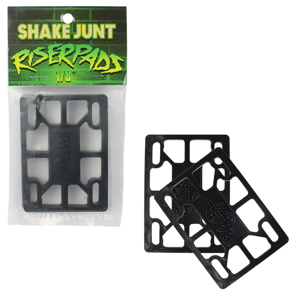 Shake Junt Skateboard Risers 1/8" Black Riser Pads