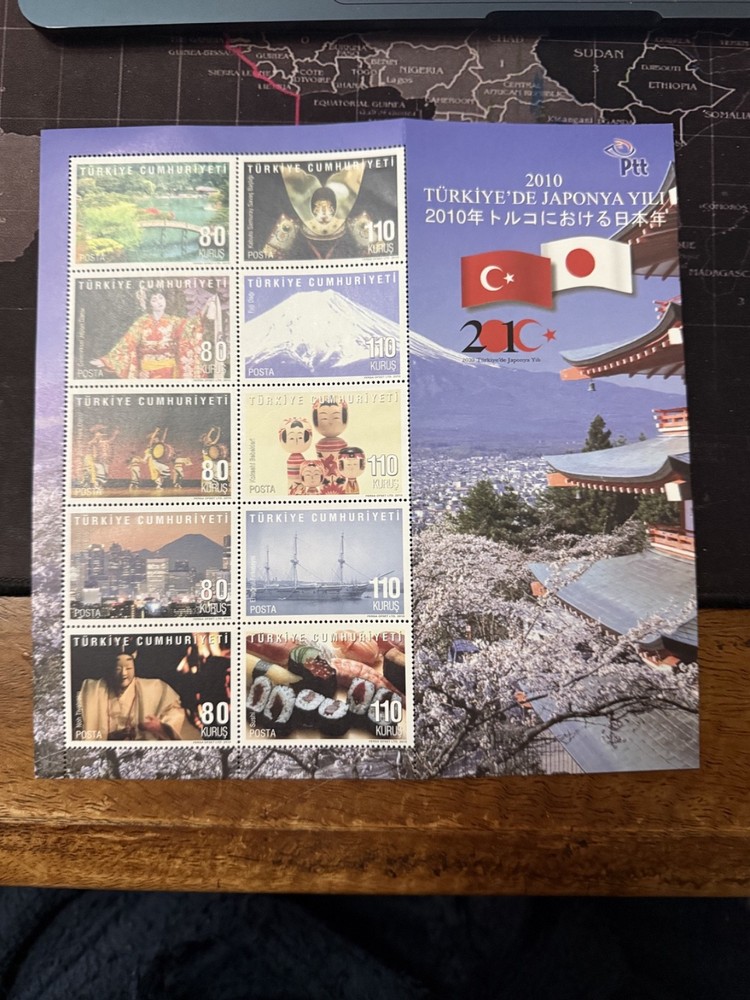 Turkey postage stamps 2010 Japan & Turkey