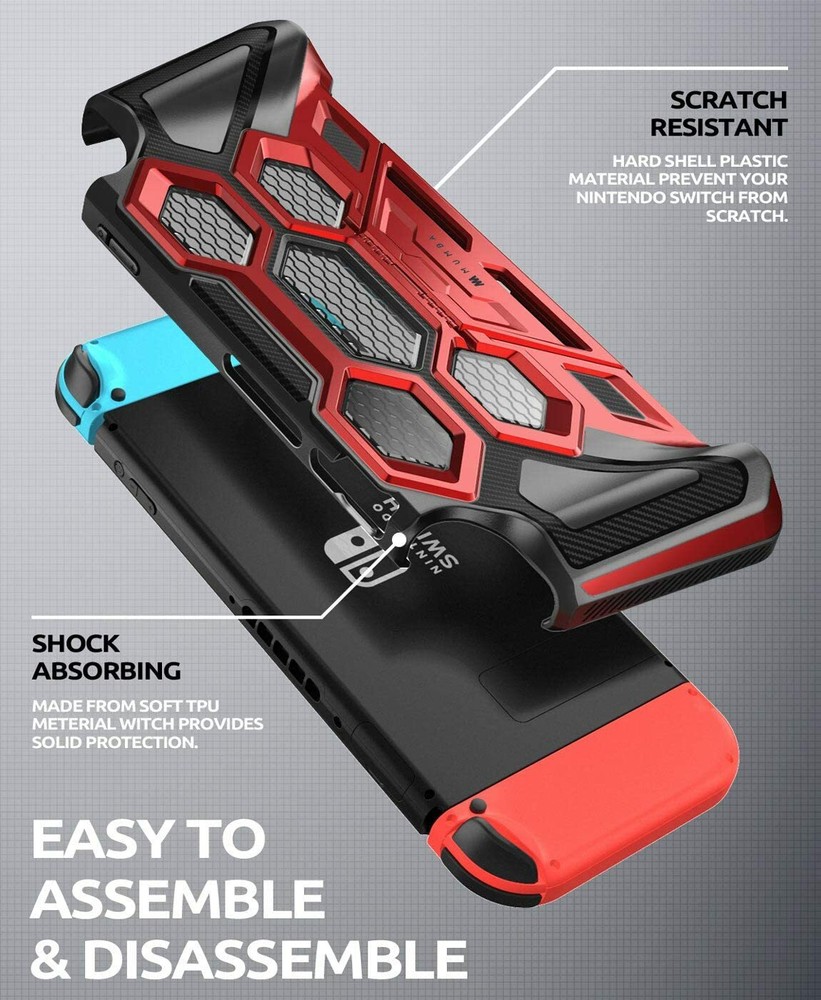 Mumba For Nintendo Switch Console Joy-Con Controller Grip Case Kickstand Cover