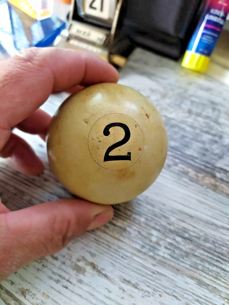 Vintage soviet billiards balls.366.grams,USSR.number2