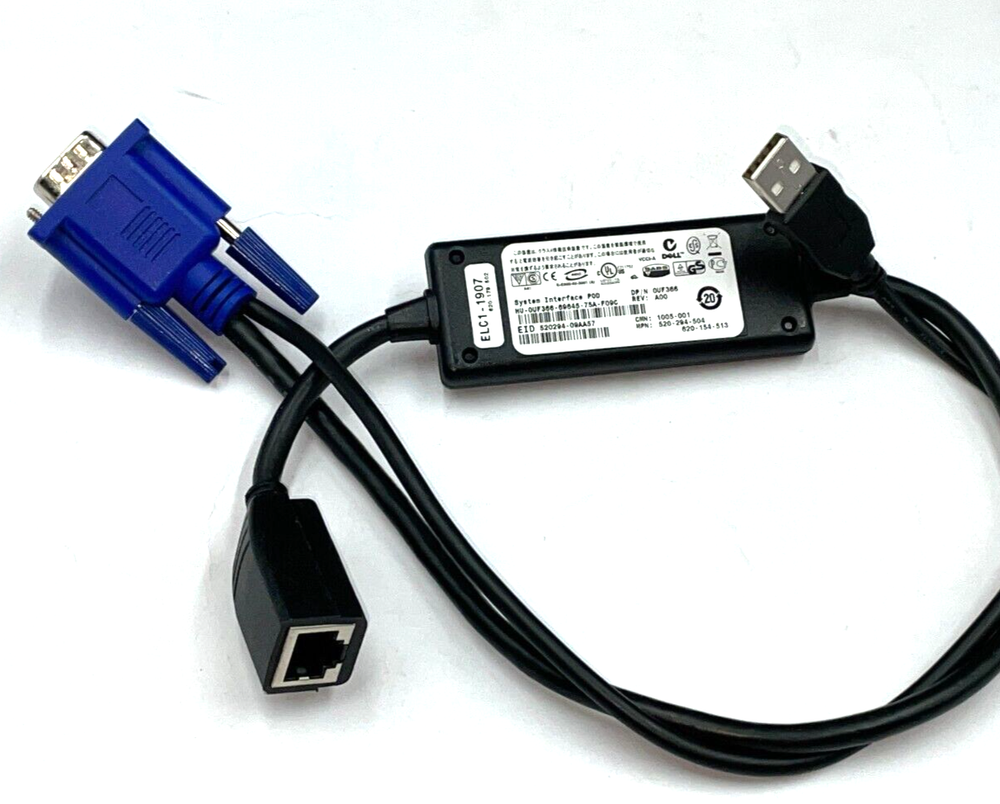 DELL 0UF366 0HG526 USB KVM switch cable POD