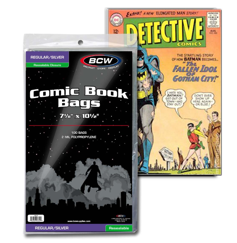 BCW Silver Comic Bags Resealable 100 CT. EA. 1-SIL-R