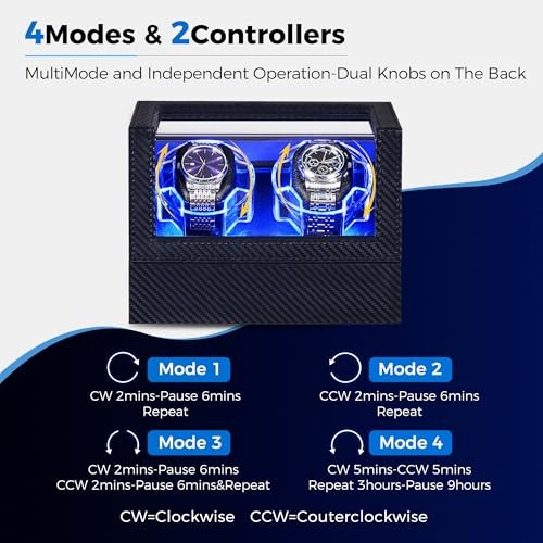 Watch Winder for Automatic Watches, Double Automatic Watch Winder Box with