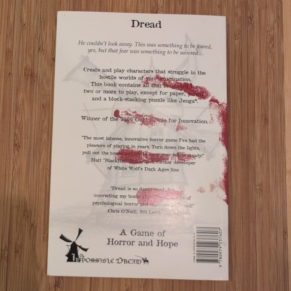 Dread Horror RPG Staff Impossible Dream