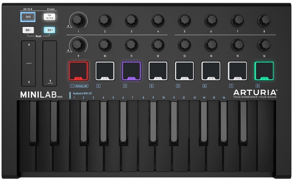 Arturia MiniLab Mk II 25-Key Controller - Deep Black
