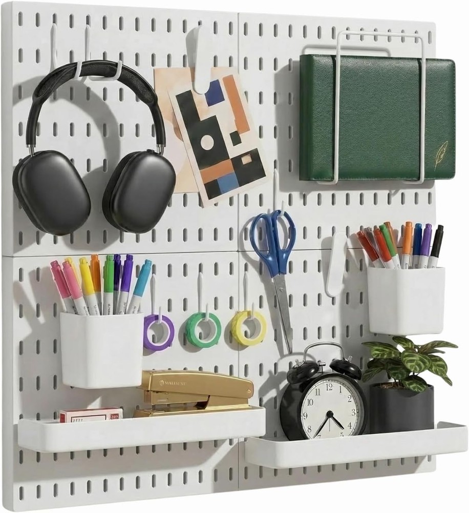 Modular Peg Board Organizer - White, 22"×22"