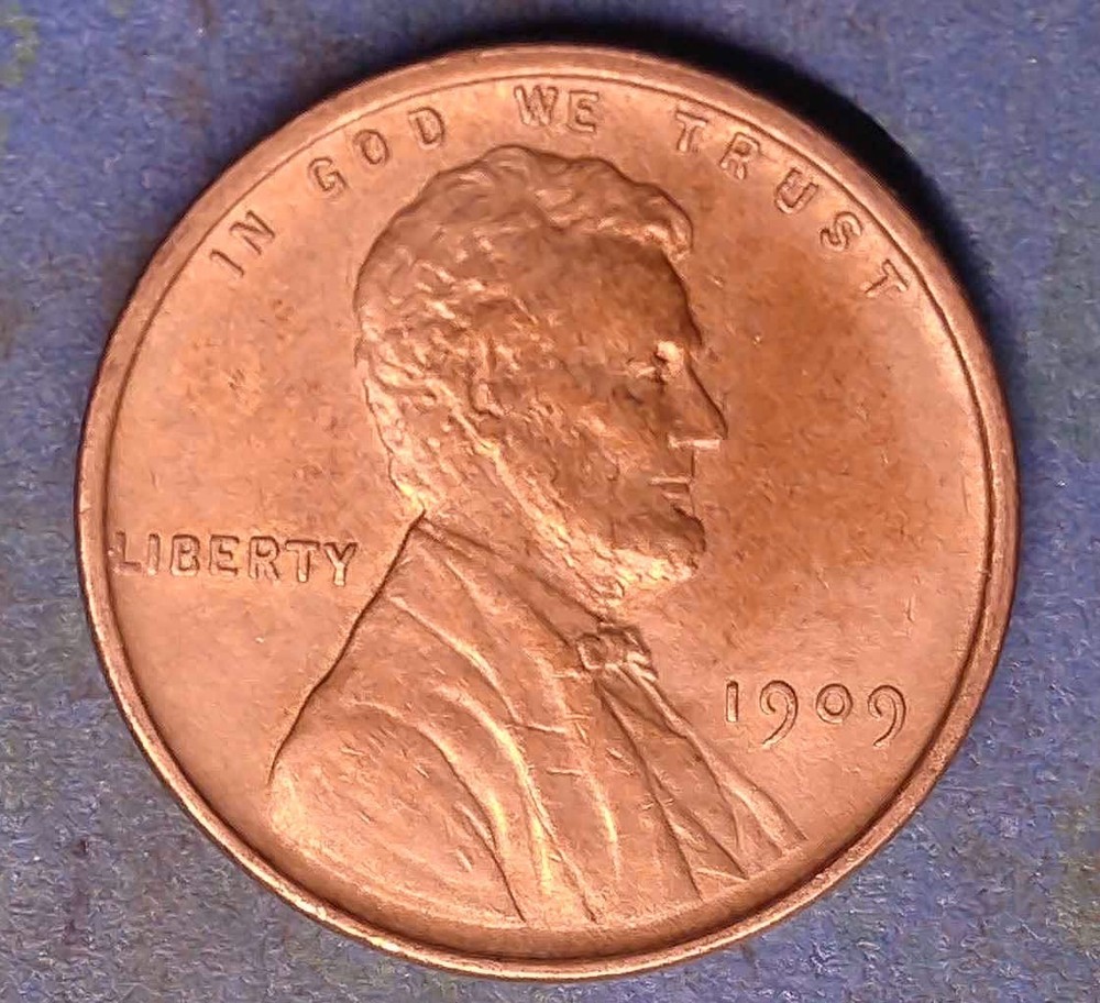 1909 VDB Lincoln Cent BU Red