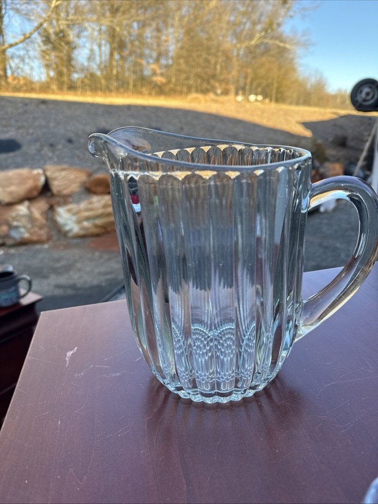 1940s Jeannette Glass "National" Pattern Milk Pitcher