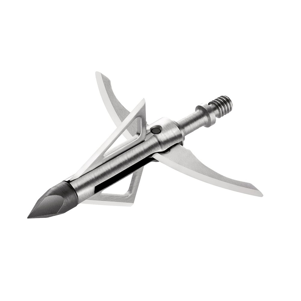 Gravedigger 4-Blade Hunting Hybrid Mechanical Broadhead with Chisel Tip - 100...