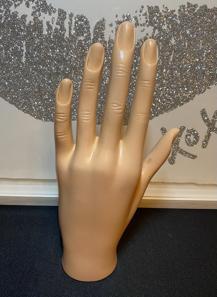 Plastic/Rubber Model Left Hand Mannequin Display Figure - 8.25” L By 4” W