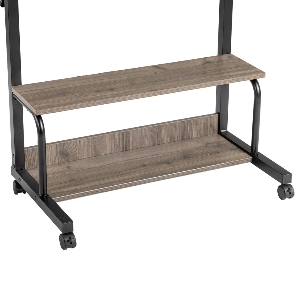 Grey Oak Particle Board with Melamine Coating Adjustable Computer Desk