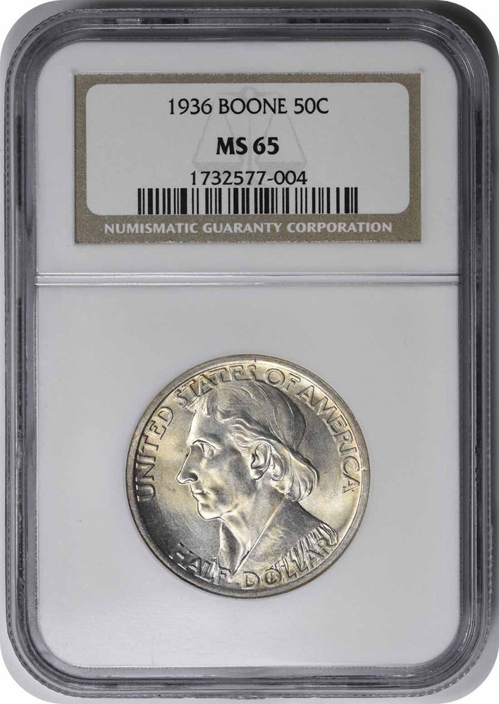 1936 Boone Commemorative Half MS65 NGC Mint State 65