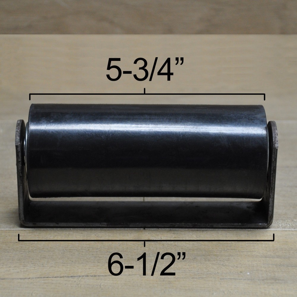 Gate Roller Rubber Top Guide Rubber 6" Sliding Rolling Slide Black | 2 QTY