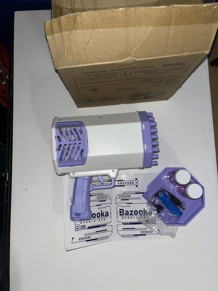Magic Rocket Launcher Bubble Gun Bubble Bazooka Machine Kid Toys Lavender