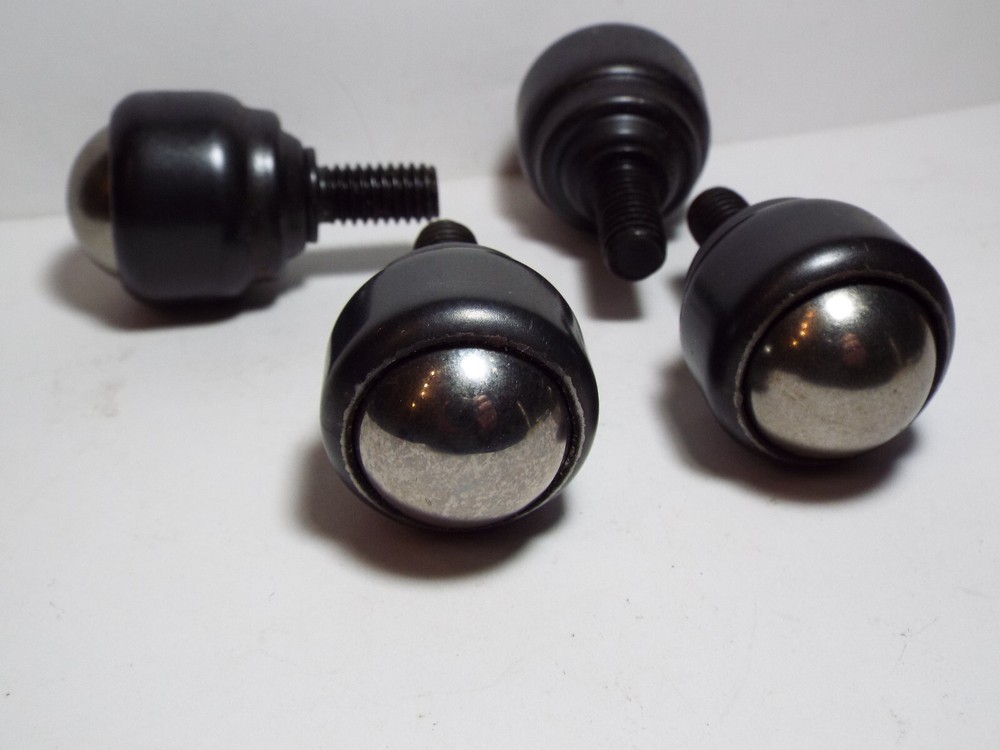 4 Cart Table Stand Bearing Ball Caster Roller Transfer Steel Threaded Stud Mount
