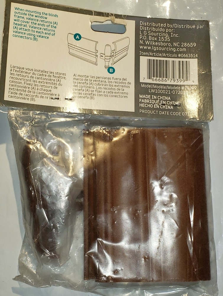 Style Selections Valance Returns 2 Per Pack Bark Finish 0663514