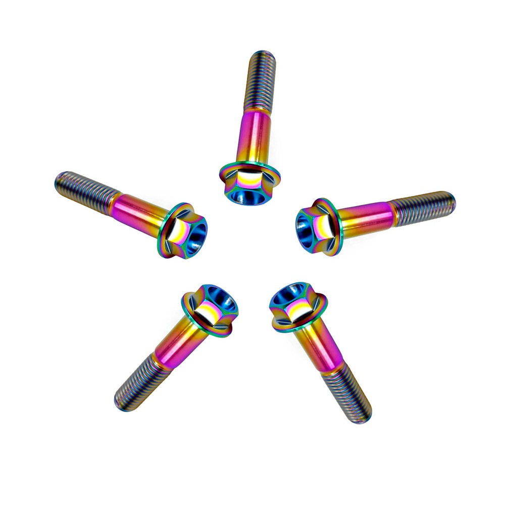 M6 Bolt Titanium Flanged Bolt Rison Titanium Flanged Bolt Titanium Hex Bolt 1PCS