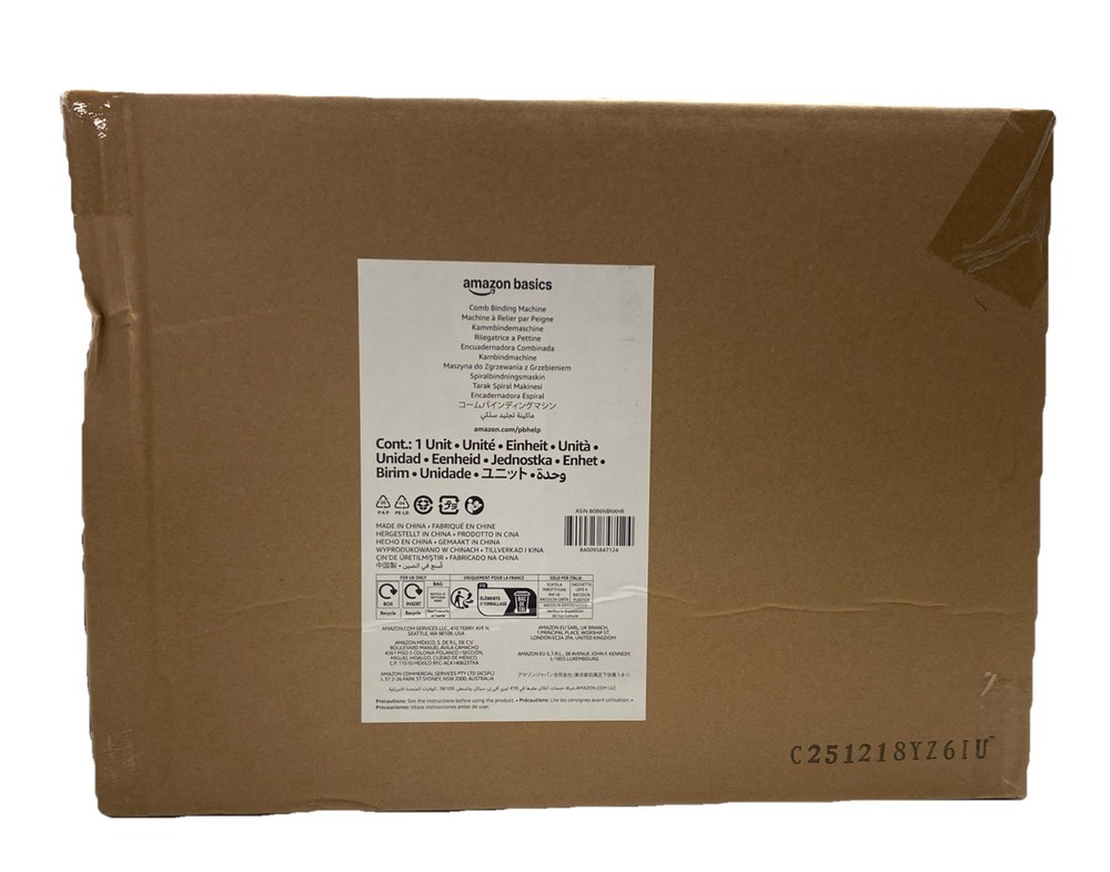 NEW Amazon Binding Machine 350 Sheets Comb Binder Adjustable + 700 Combs Bundle