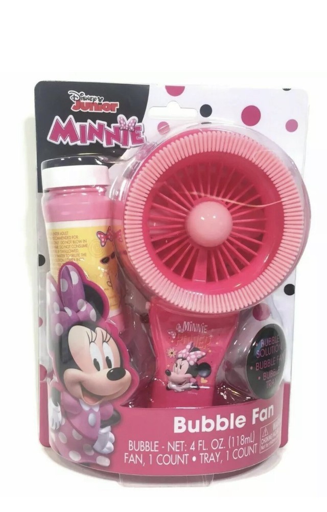 Disney Junior Minnie Mouse Bubble Fan, Bubble Solution, Dipping Tray Included