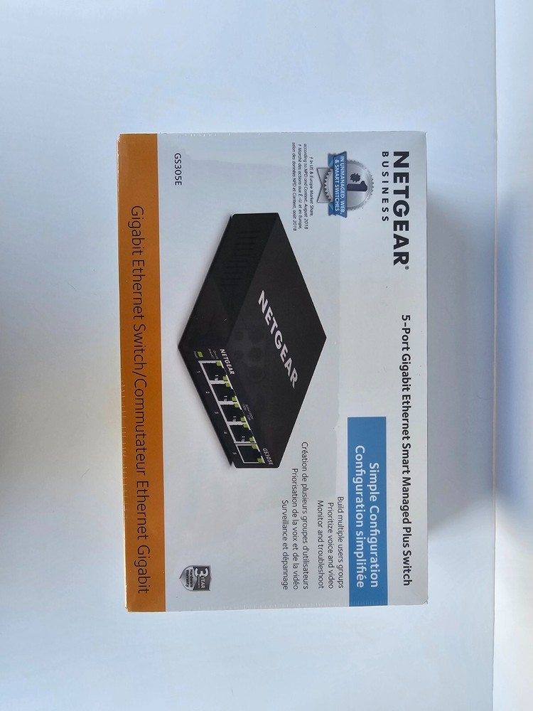 Netgear 5 port gigabit ethernet smart managed plus switch