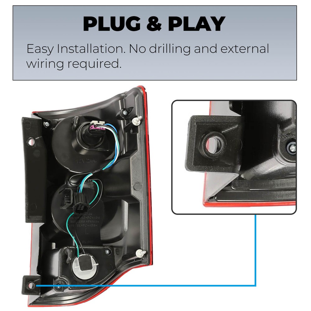 For 2011-2020 Dodge Grand Caravan LED Tail Light Brake Lamp Left Driver Side