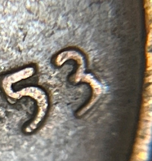 1953 Wheat Penny Error DDO Doubling In Date #2