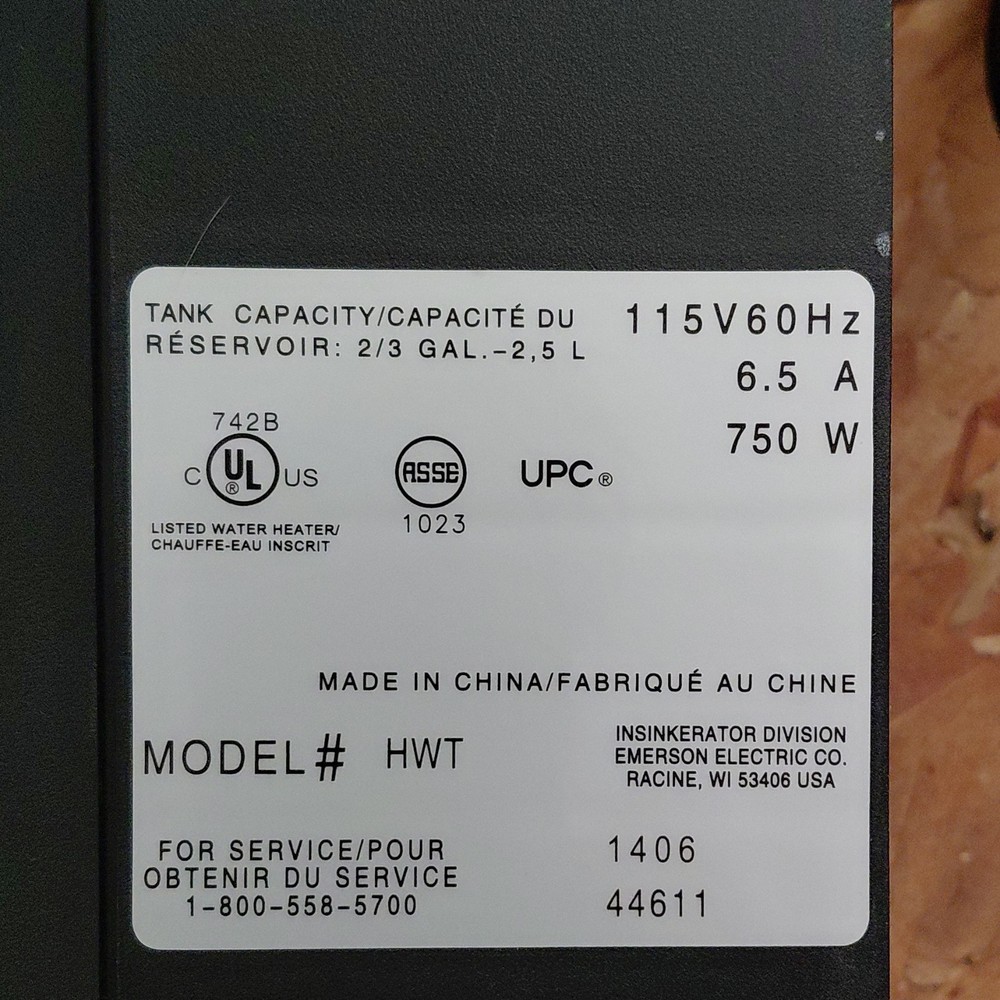 InSinkErator Hot Water Dispenser