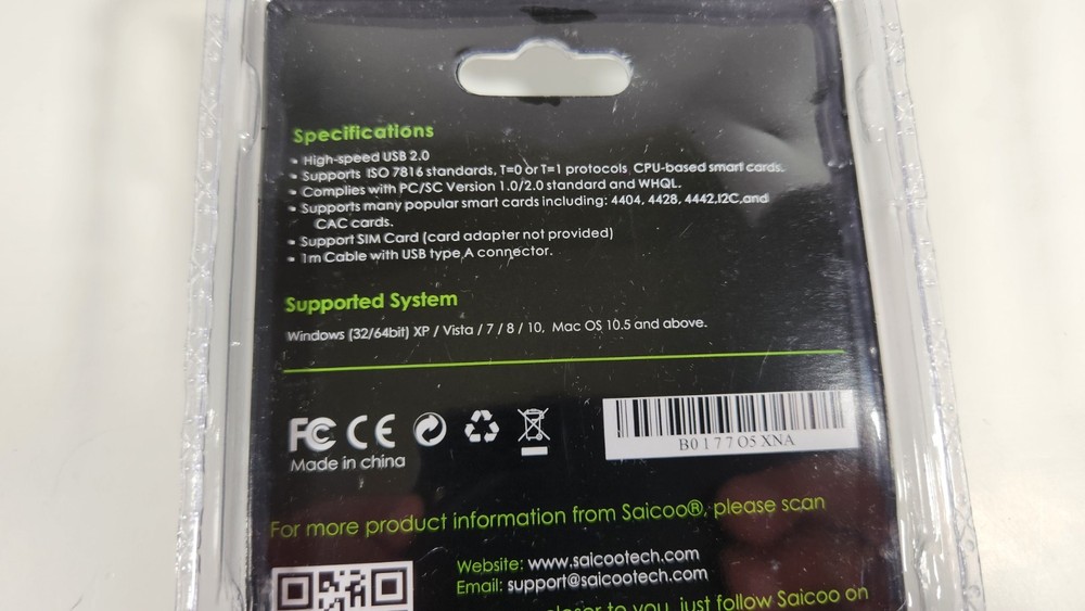 SACOO SMART CARD READER NEW
