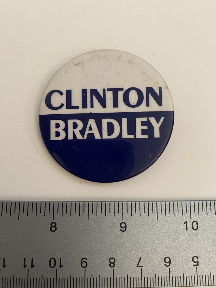 Clinton Bradley Pin Back Button P81
