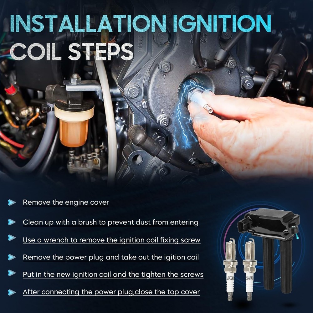 8PCS Ignition Coil Pack with 16PCS Iridium Spark Plug Compatible with Chrysle...