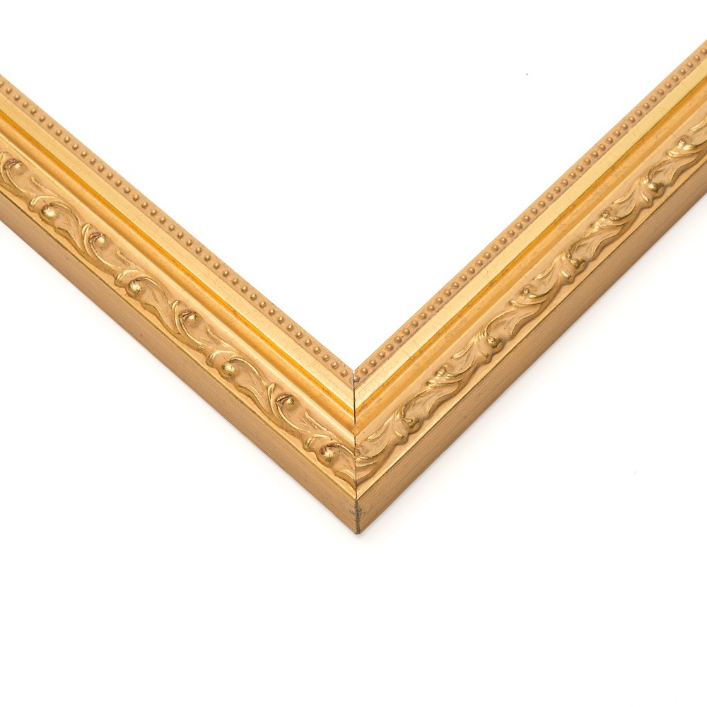 8x11 Frame Gold Solid Wood Picture Frame Width 1.125 Inches | Interior Frame Dep