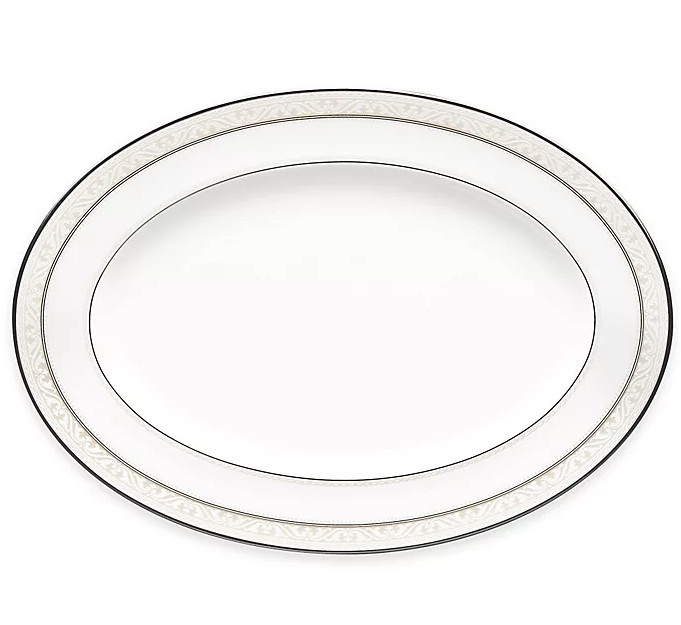 Noritake Montvale Platinum 12" Oval Platter H1951