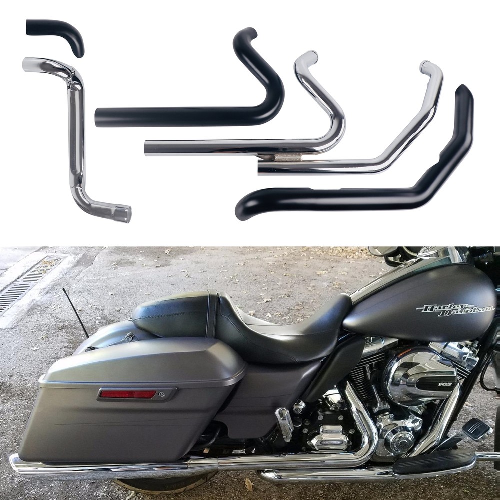 Front Exhaust Pipe Set for Harley 2009-2016 Touring, Rumble Powerful Tone