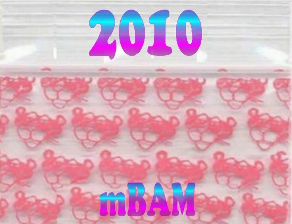 100 PACK  PINK PANTHER 2010 Apple Zip Baggies 2.0X1.0" Mini POLYBAGS