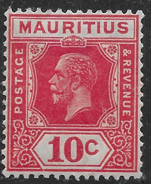 1922 MAURITIUS SC#187🔥GEORGE V🔥MH OG VF