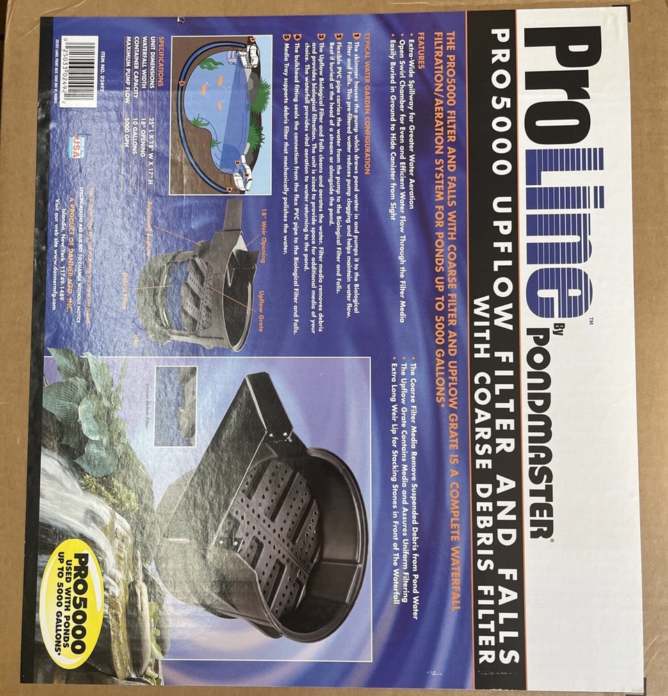 Pondmaster Pro 5000 Filter and Waterfall Spillway, 02492