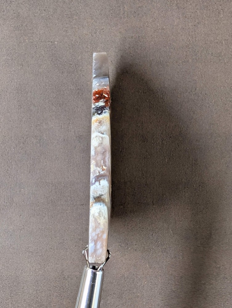 Iron Plume Agate Cabochon