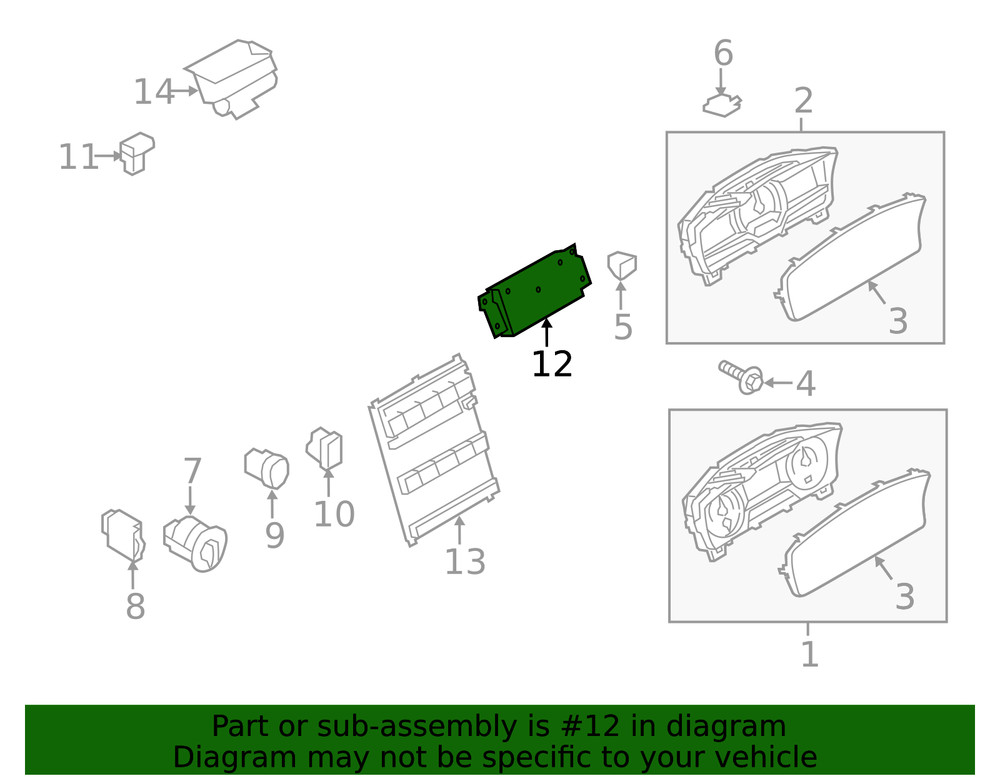 Genuine Ford Dash Control Unit EA8Z-19980-E
