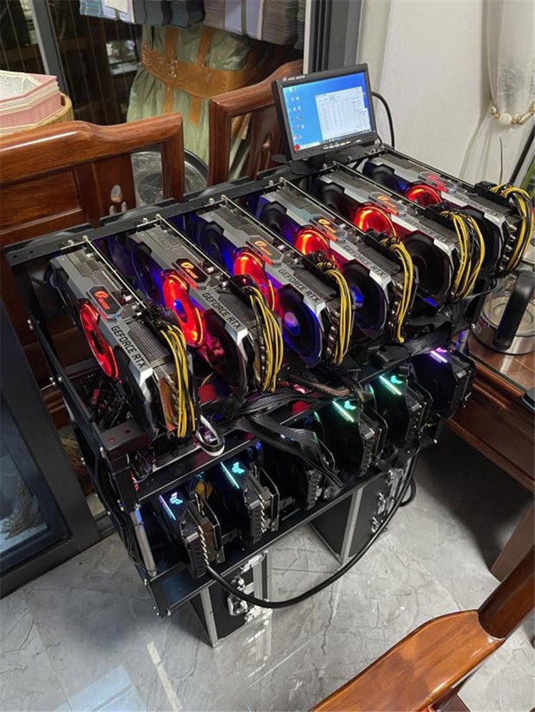 Dual Deck Transfer Mining Rack For 6/8/12 GPU Open-pit Mining Frame Case Bracket