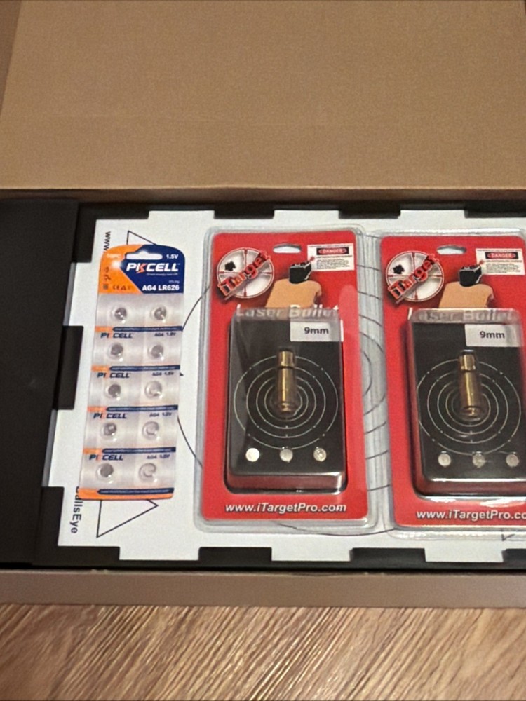 iTarget Pro 9mm X 2 Laser Bullet Target Practice Kit