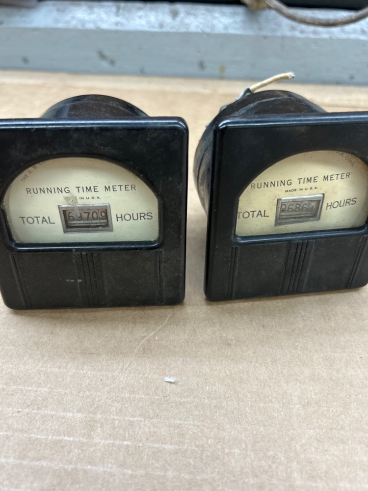 Vintage RW Cramer Running Time Meter Gauges
