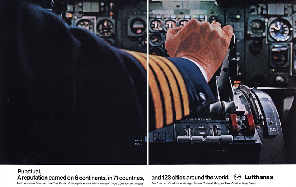 1981 Lufthansa Airlines: Punctual Reputation Earned Vintage Print Ad