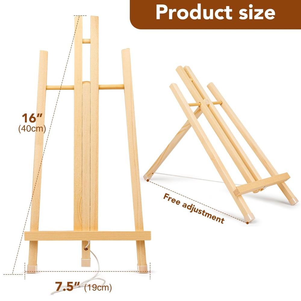 Wood Tripod Easels Tabletop Display Stands 3 Pack