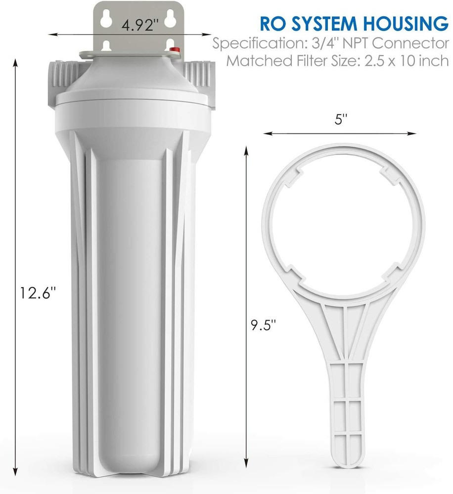 10 Inch Whole House Water Filter Housing System 10" x 2.5" PP Sediment Cartridge