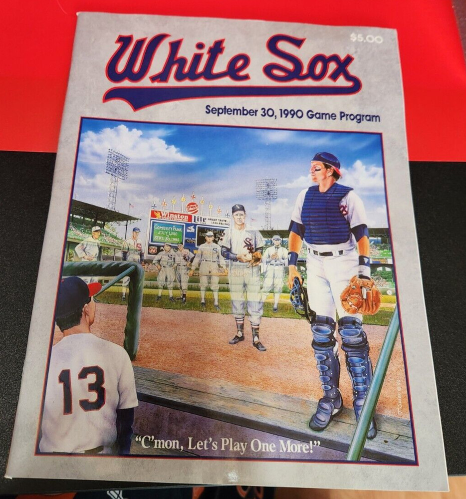 MLB Chicago White Sox 1990 Game Program final game at Comiskey Park Sept 30 1990