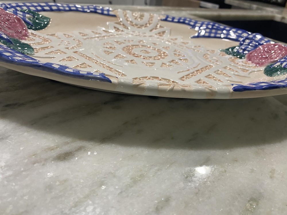 Francesca large oval platter 1996. 17 1/2 inches long