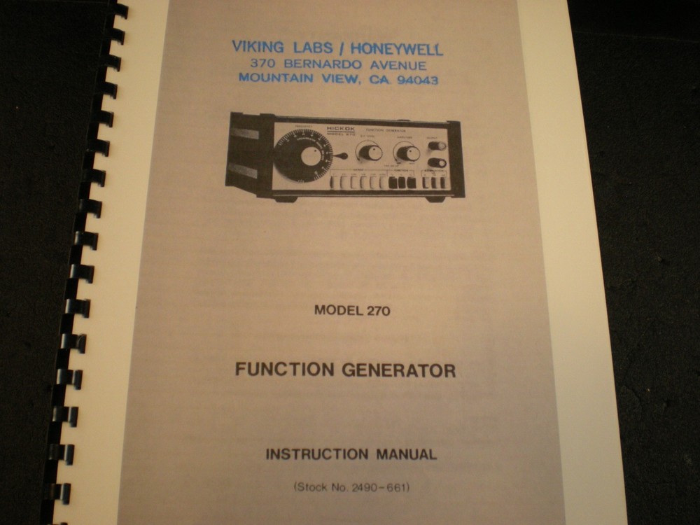 HICKOK 270 Function Generator, Tested with Oscilloscope, Vintage, (DESCRIPTION)