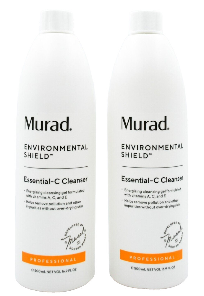 Murad Essential-C Cleanser Enviro-Shield Pro Size 16.9 fl oz/ 500 ml (2 Pack) NB