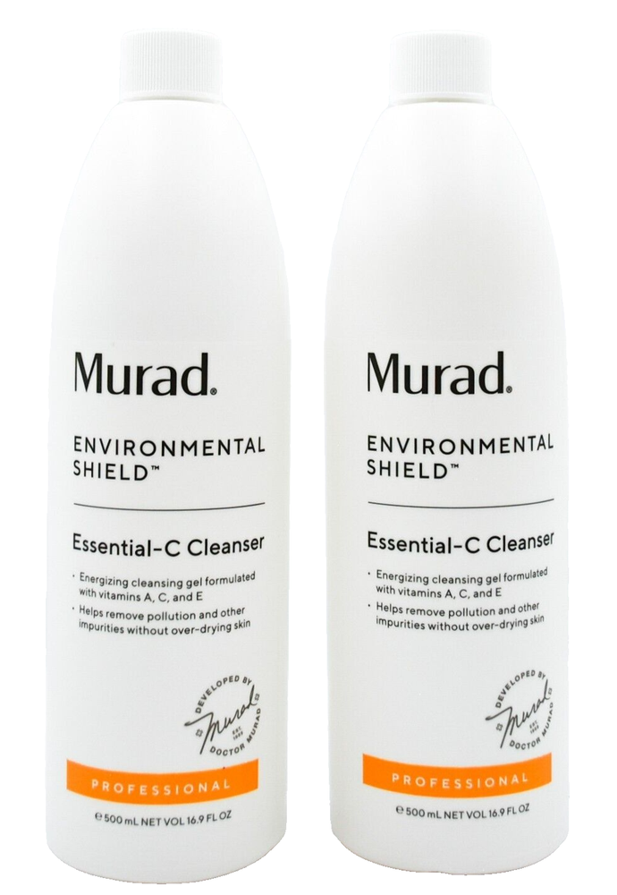 Murad Essential-C Cleanser Enviro-Shield Pro Size 16.9 fl oz/ 500 ml (2 Pack) NB