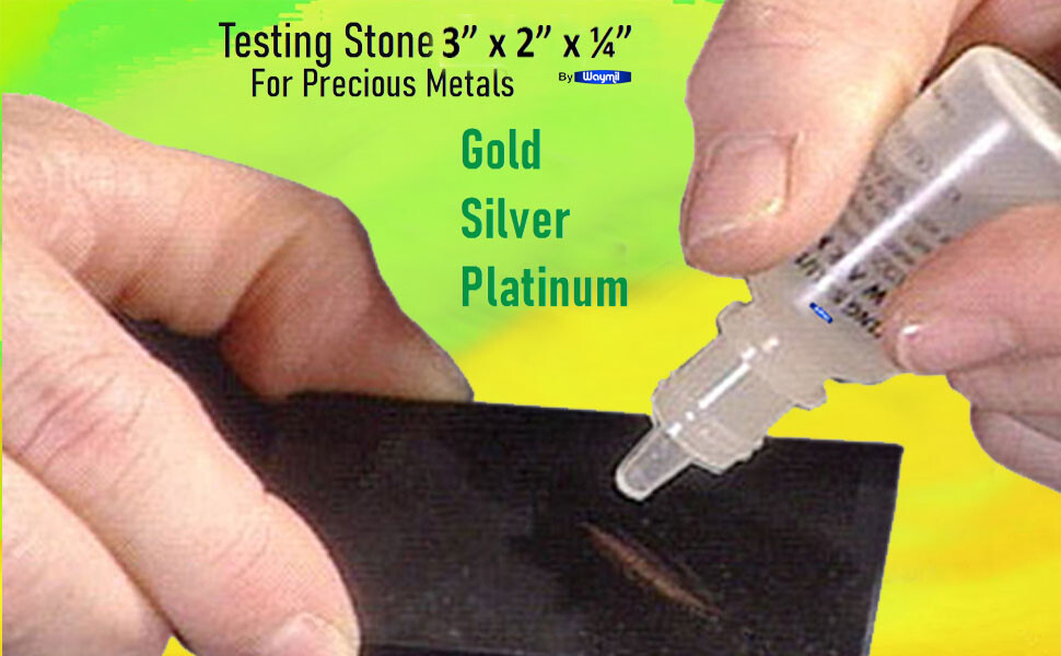 3" x 2" Gold Silver Platinum Testing Black Precious Metals Scratch Stone